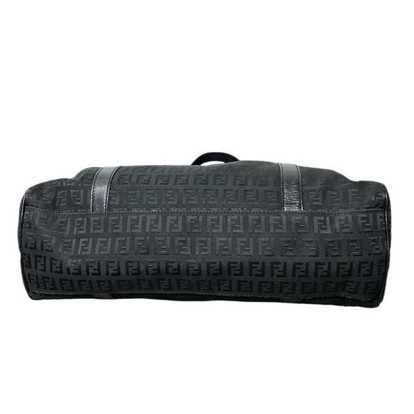 FENDI Zucca Tote in Zucca FF Black Canvas Mama Purse Handbag Bag - Picture 5 of 9